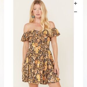 Spell Hibiscus Lane off shoulder Mini Dress Size XS